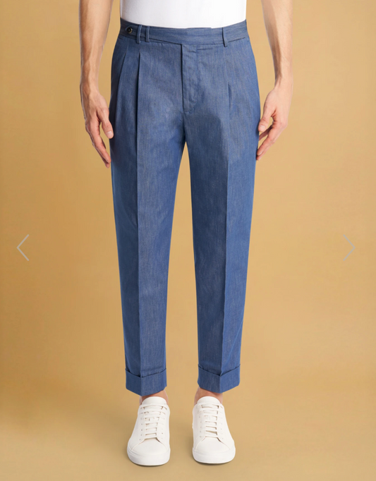 PT TORINO Trouser Blue Chambray