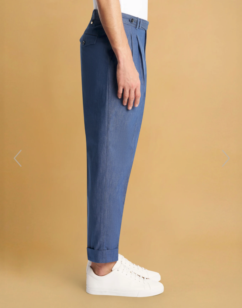 PT TORINO Trouser Blue Chambray