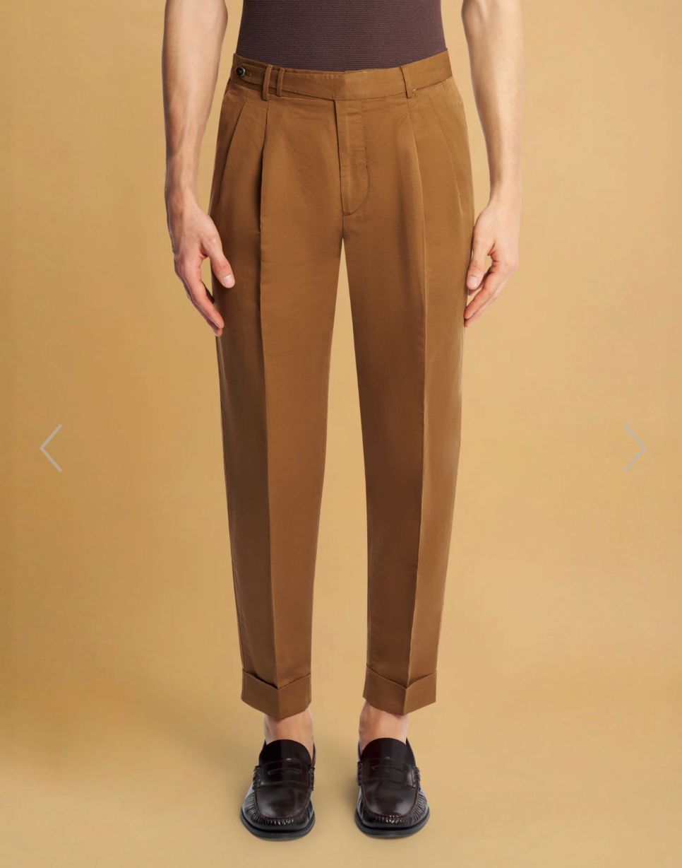 PT TORINO Carrot Fit Trouser Nut Cotton Twill