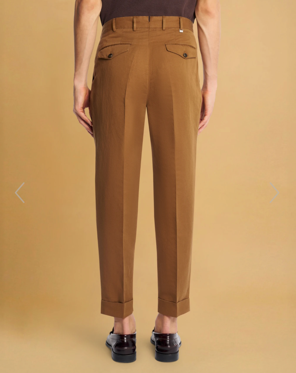 PT TORINO Carrot Fit Trouser Nut Cotton Twill