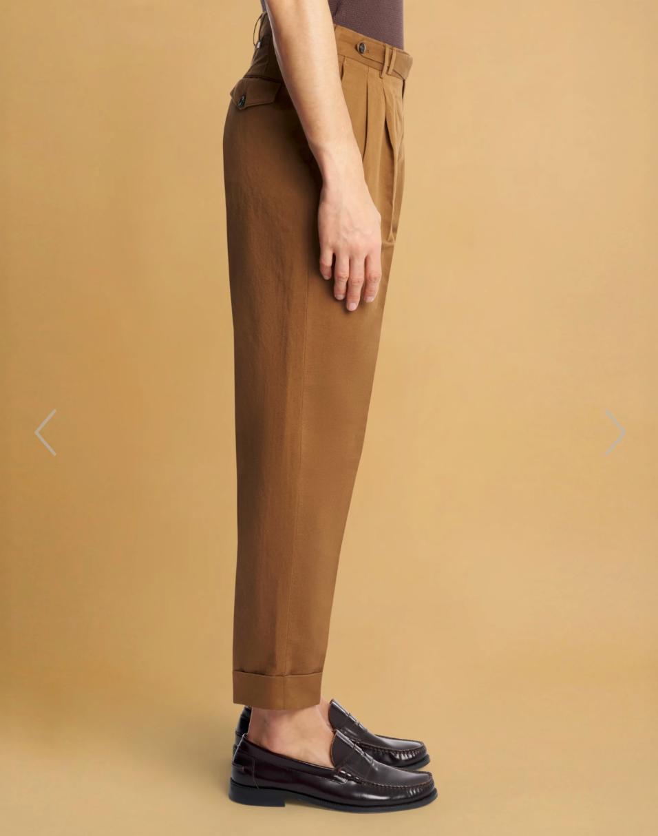 PT TORINO Carrot Fit Trouser Nut Cotton Twill