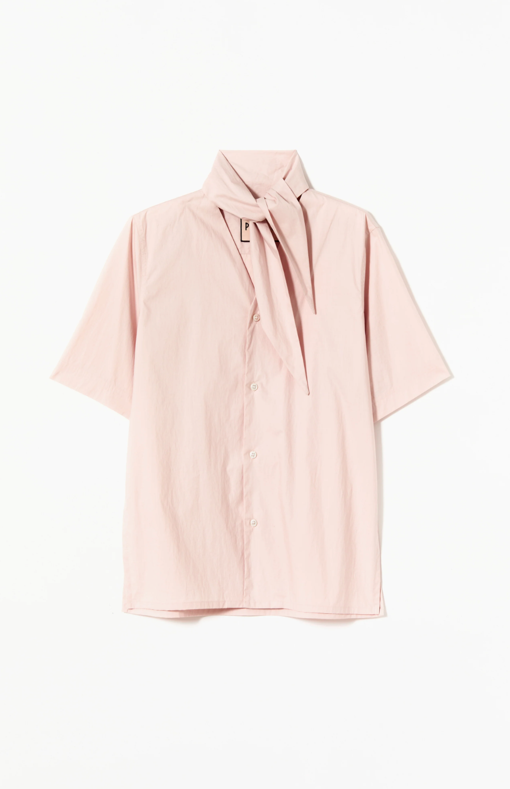 Plan C Rose Scarf Collar Shirt