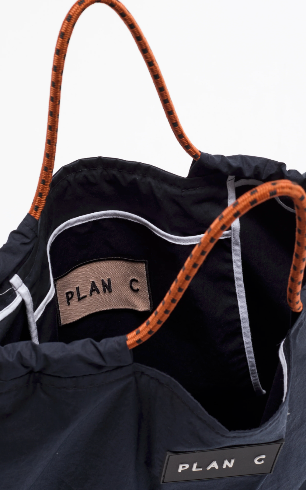 Plan C Navy Shopping Bag