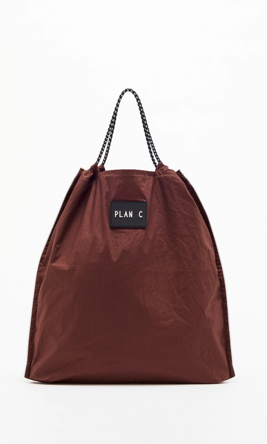 Plan C Brown Shopping Bag