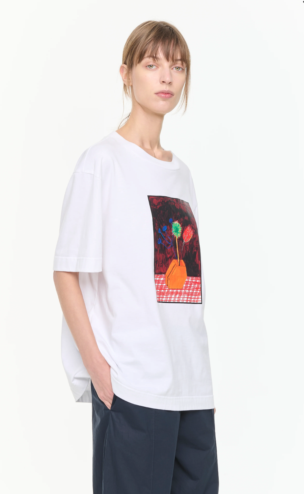 Plan C White Graphic T-Shirt
