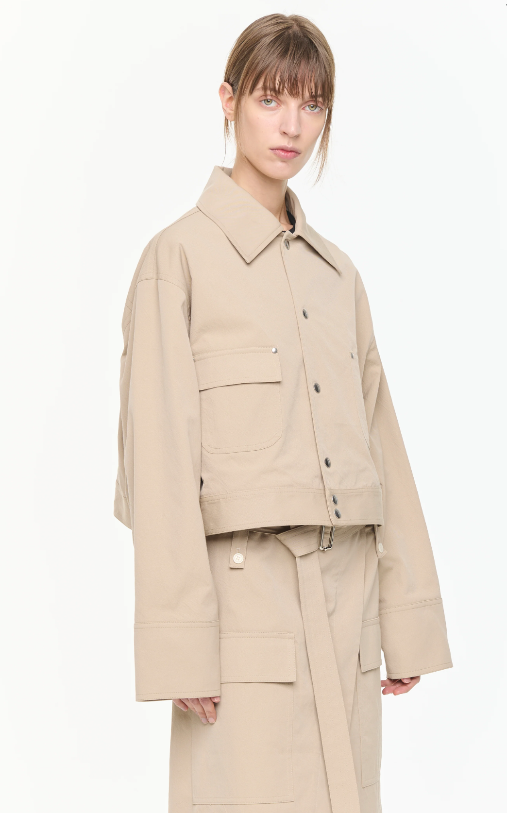 Plan C Boxy Beige Jacket