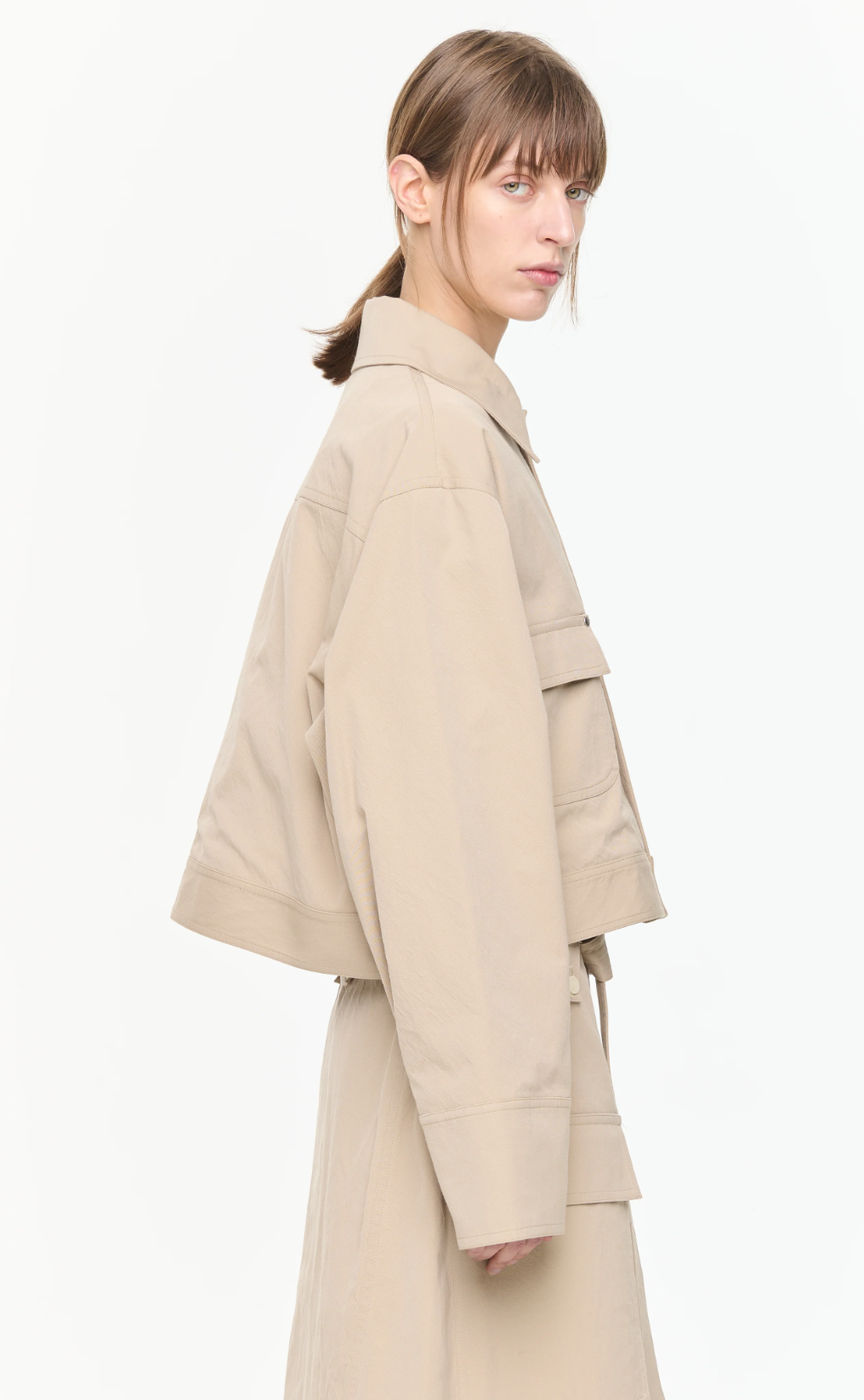 Plan C Boxy Beige Jacket