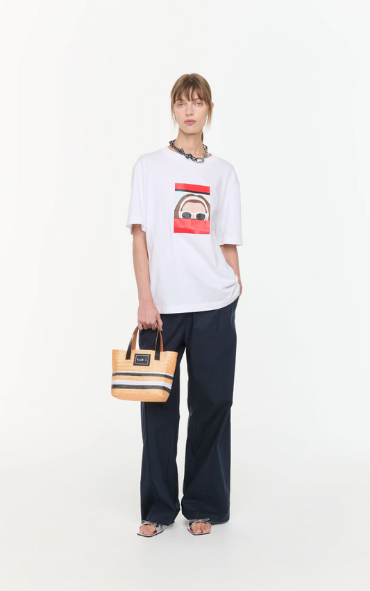 Plan C White Graphic T-Shirt