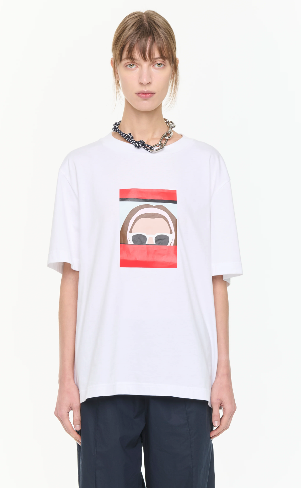 Plan C White Graphic T-Shirt