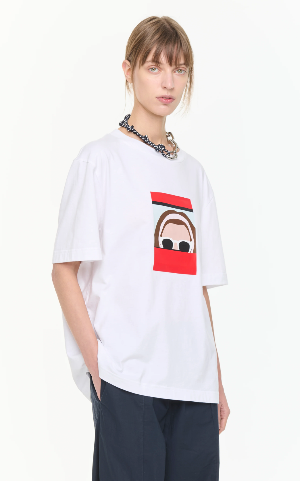 Plan C White Graphic T-Shirt