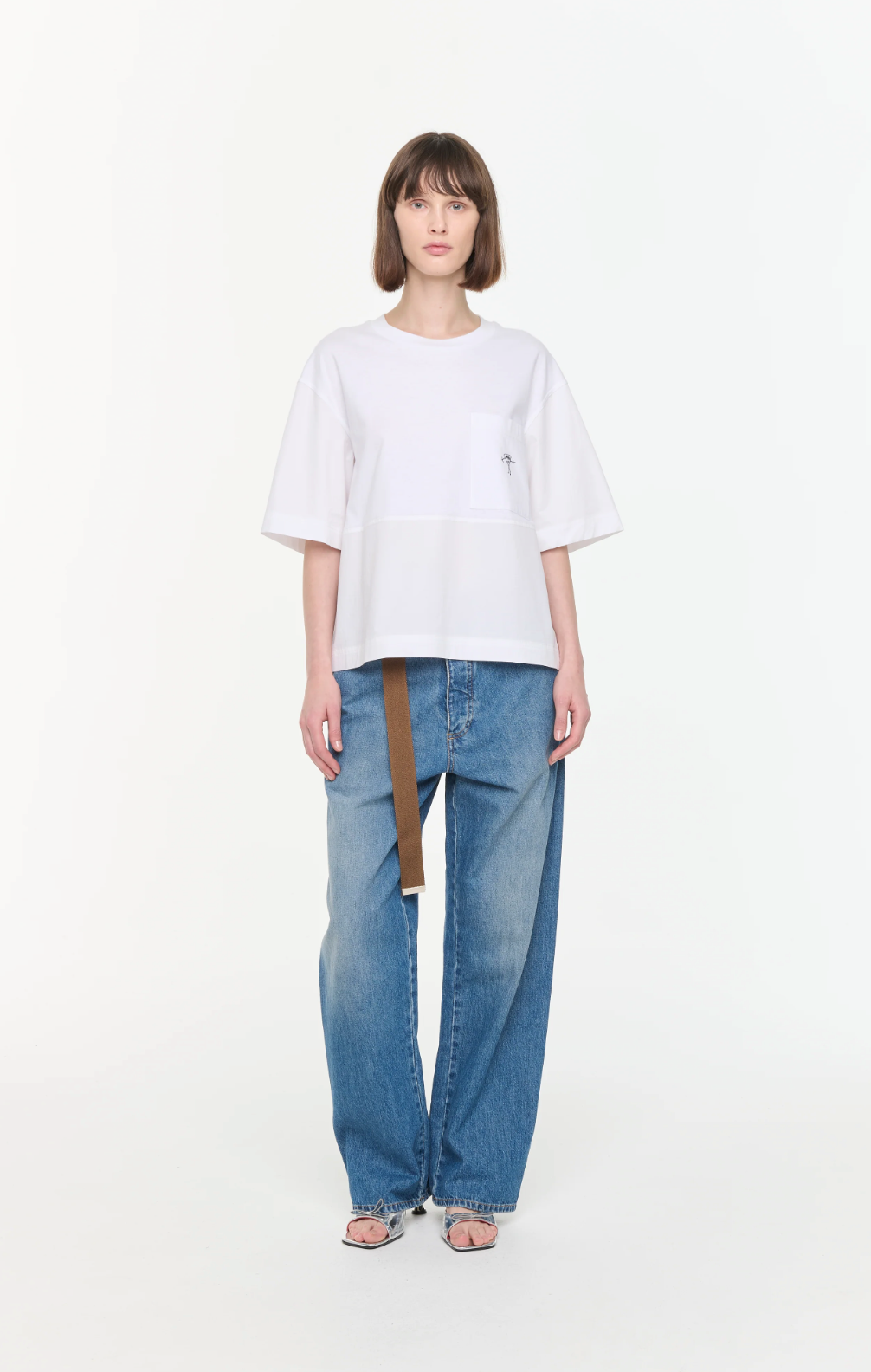 Plan C White T-Shirt with Pocket