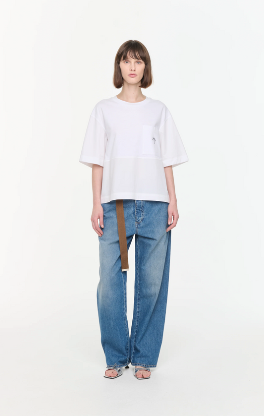 Plan C White T-Shirt with Pocket