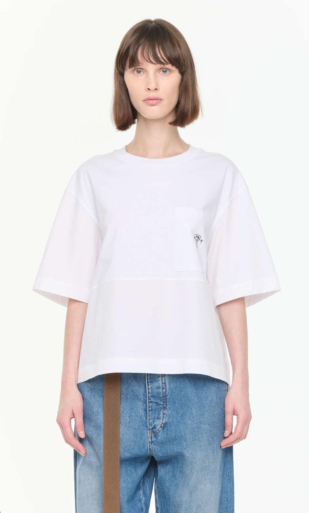 Plan C White T-Shirt with Pocket