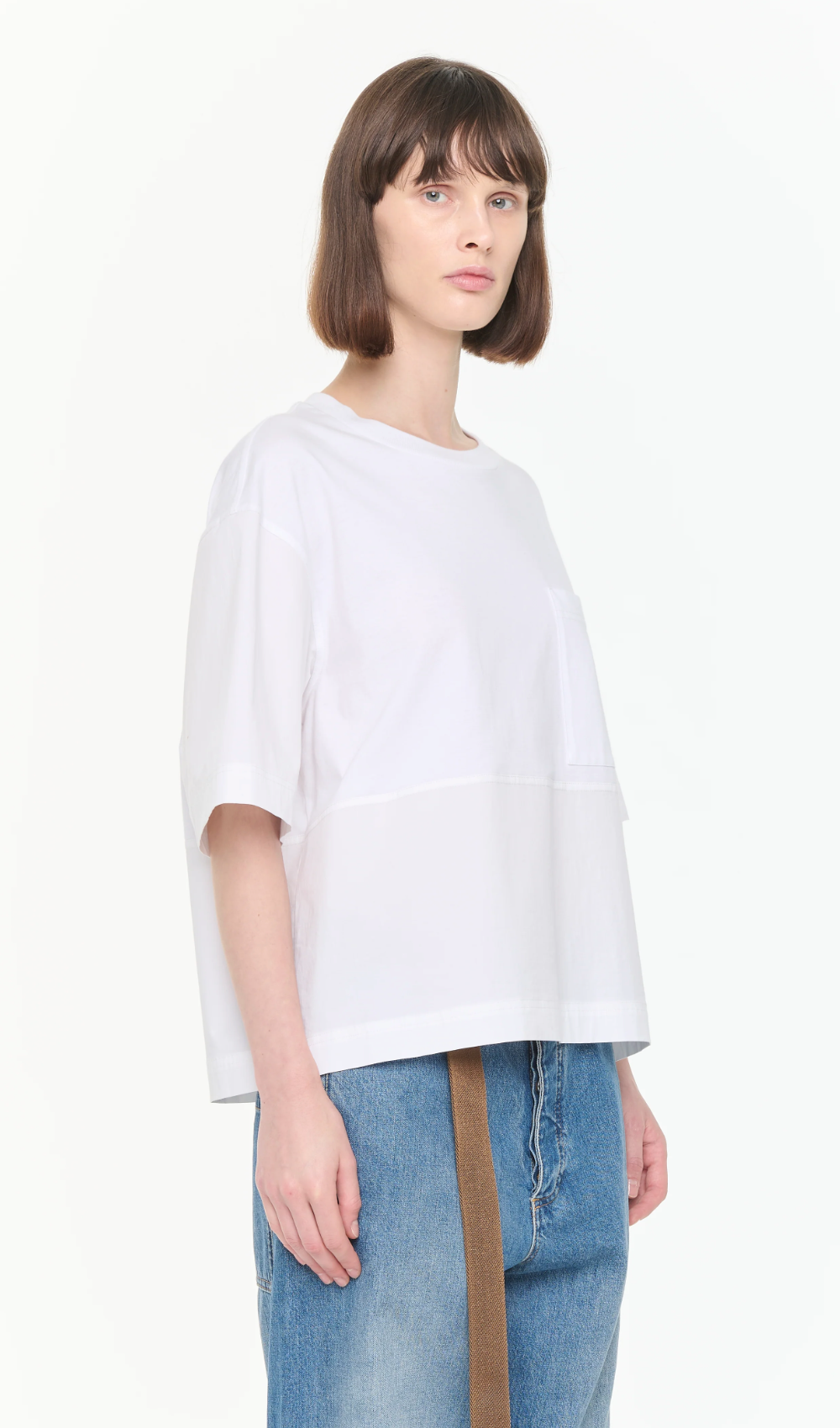 Plan C White T-Shirt with Pocket