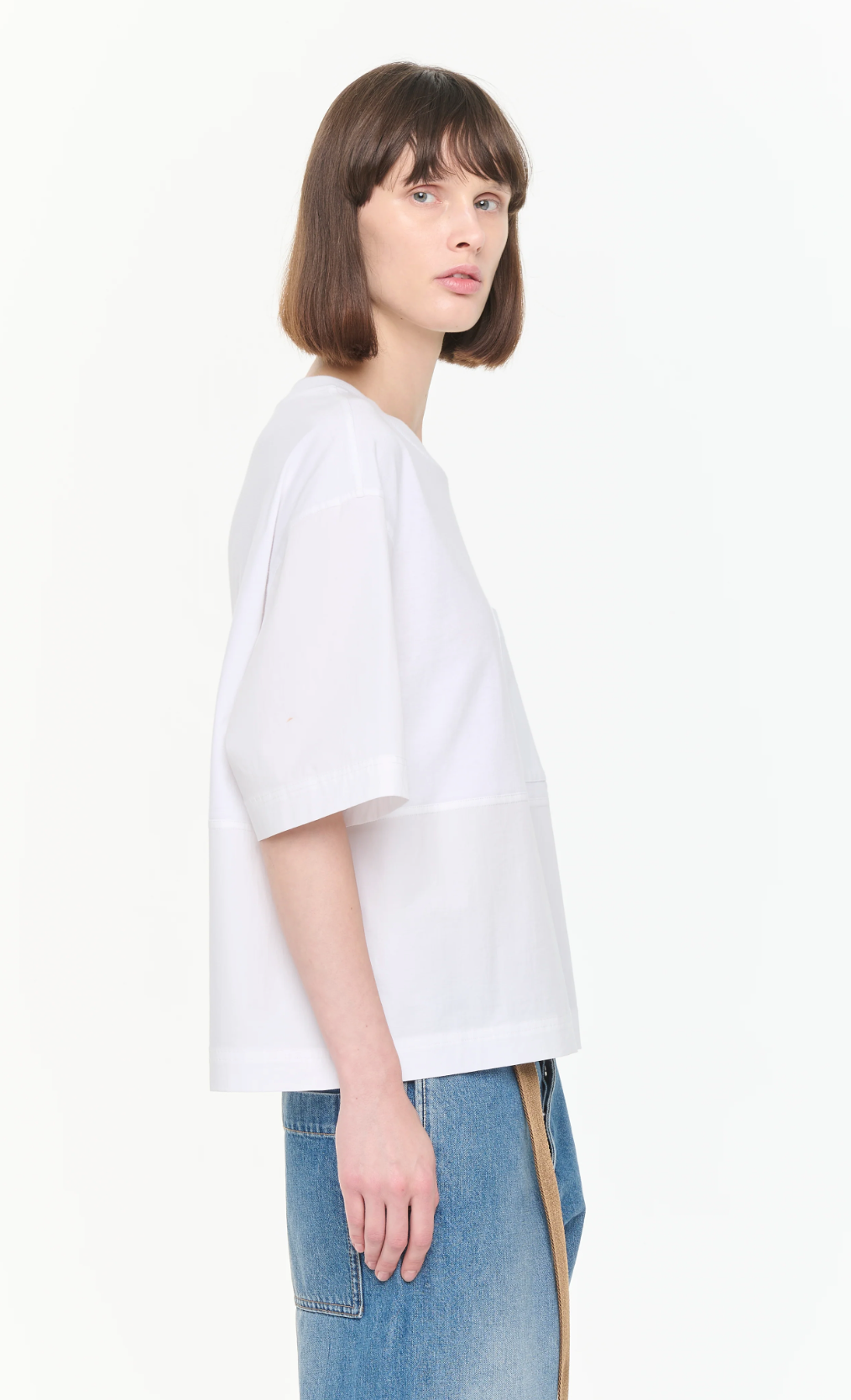 Plan C White T-Shirt with Pocket