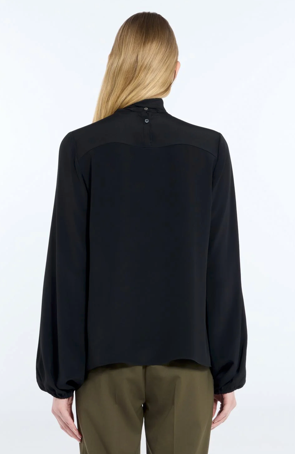 N21 Tie Neck Blouse Black