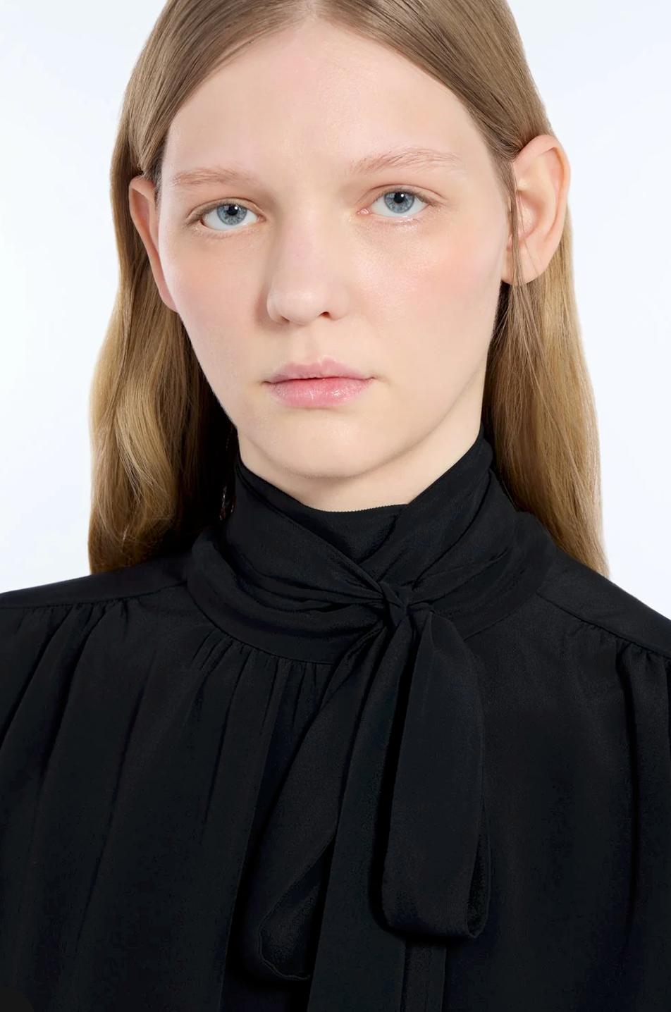 N21 Tie Neck Blouse Black