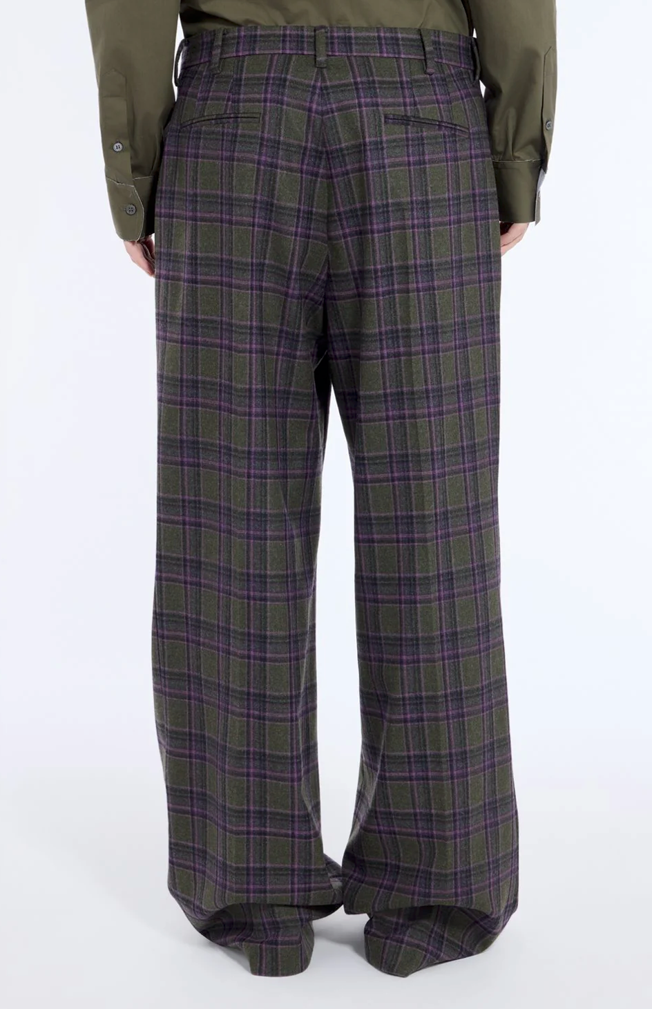 N21 Check Wide Leg Trousers
