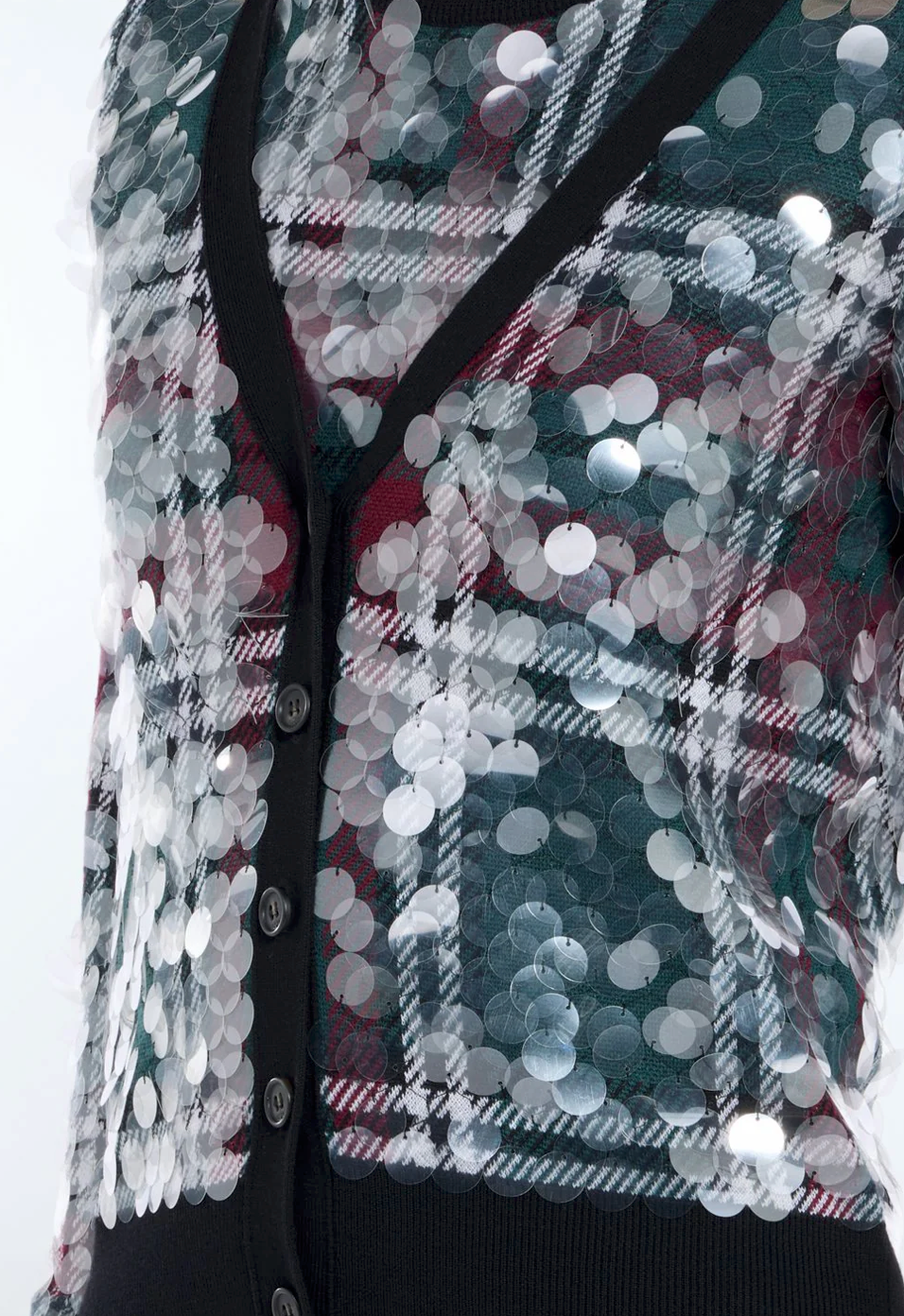 N21 Sequined Check Cardigan