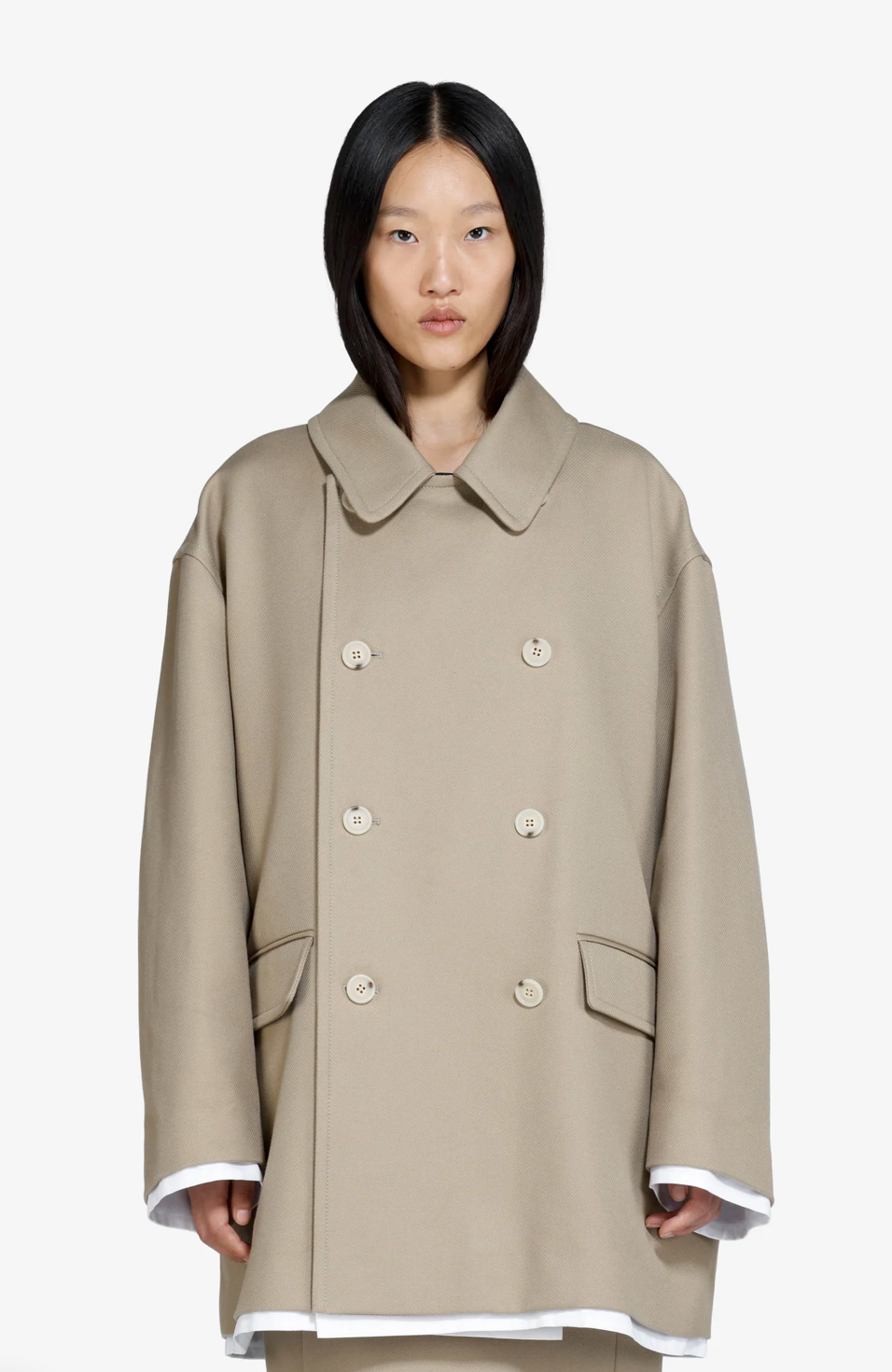 N°21 Double Breasted Beige Caban