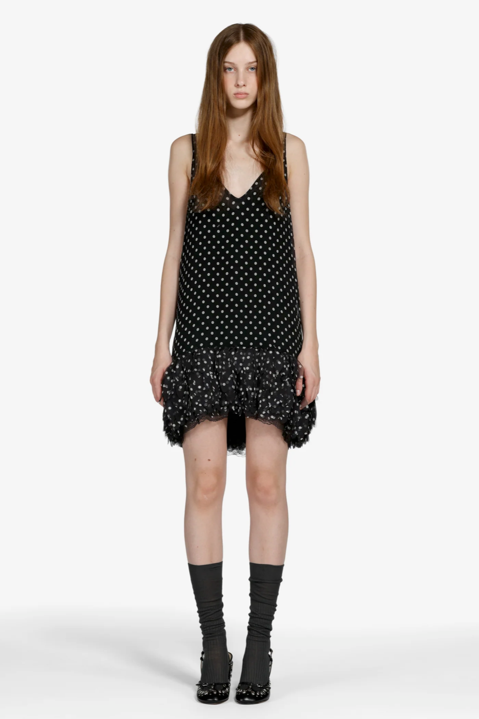 N°21 Short Polka Dot Ruffle Dress