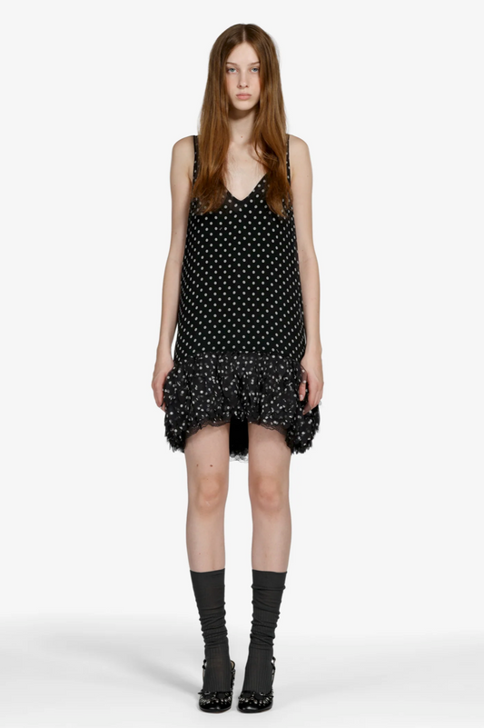 N°21 Short Polka Dot Ruffle Dress