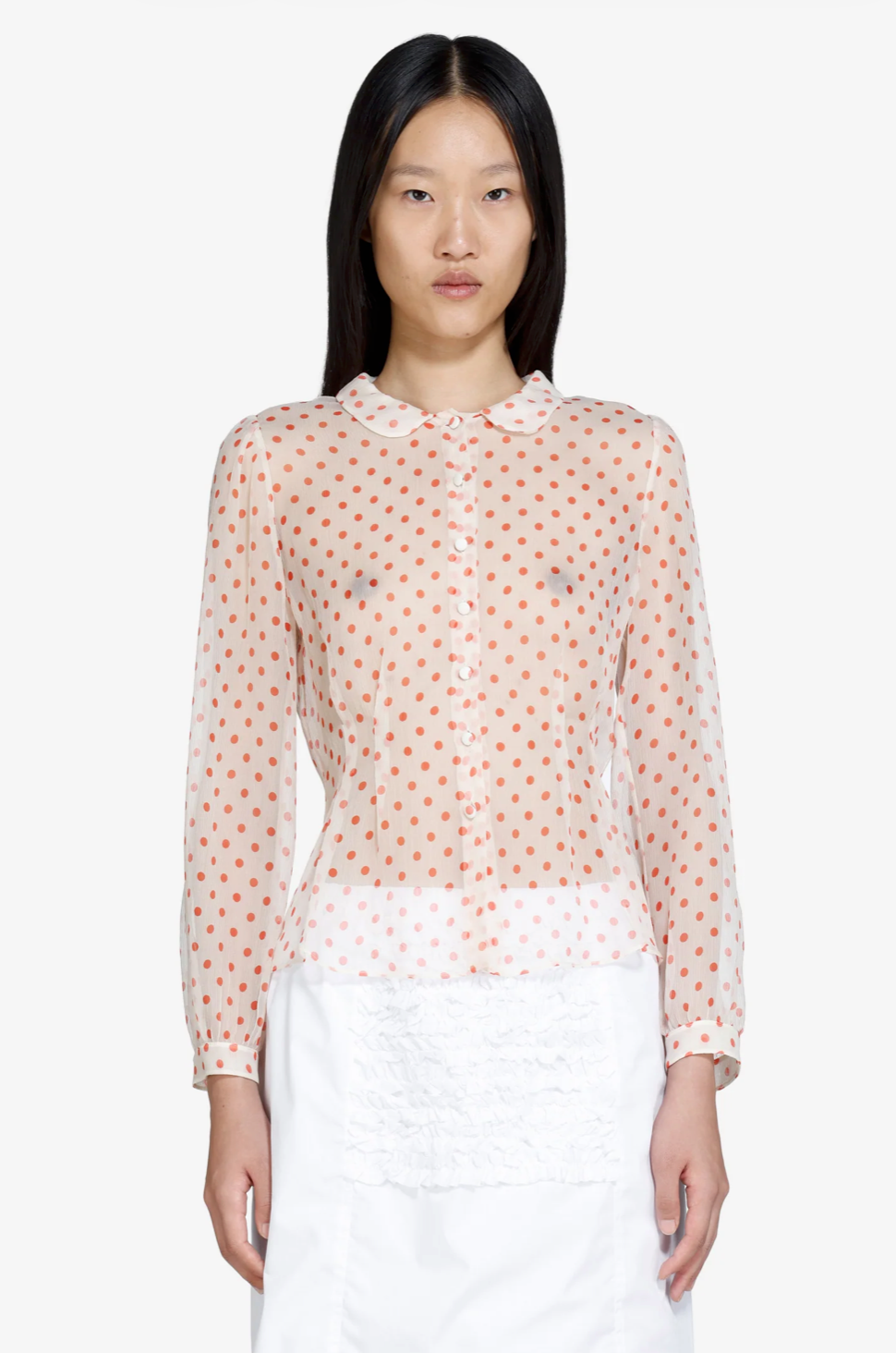 N°21 Cream Polka Dot Blouse
