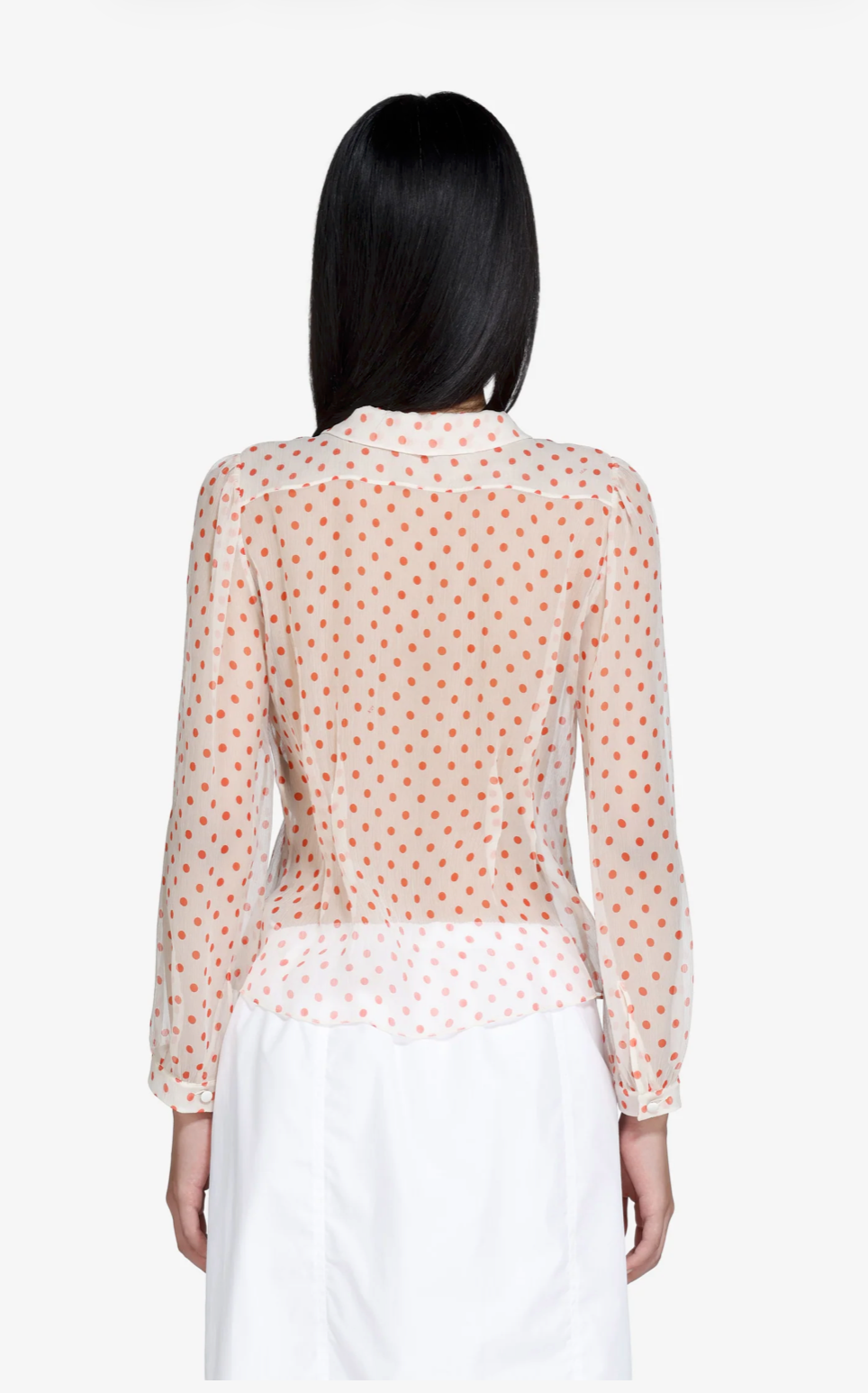 N°21 Cream Polka Dot Blouse