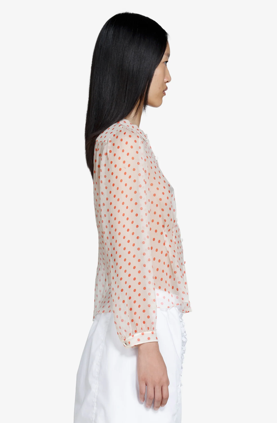 N°21 Cream Polka Dot Blouse