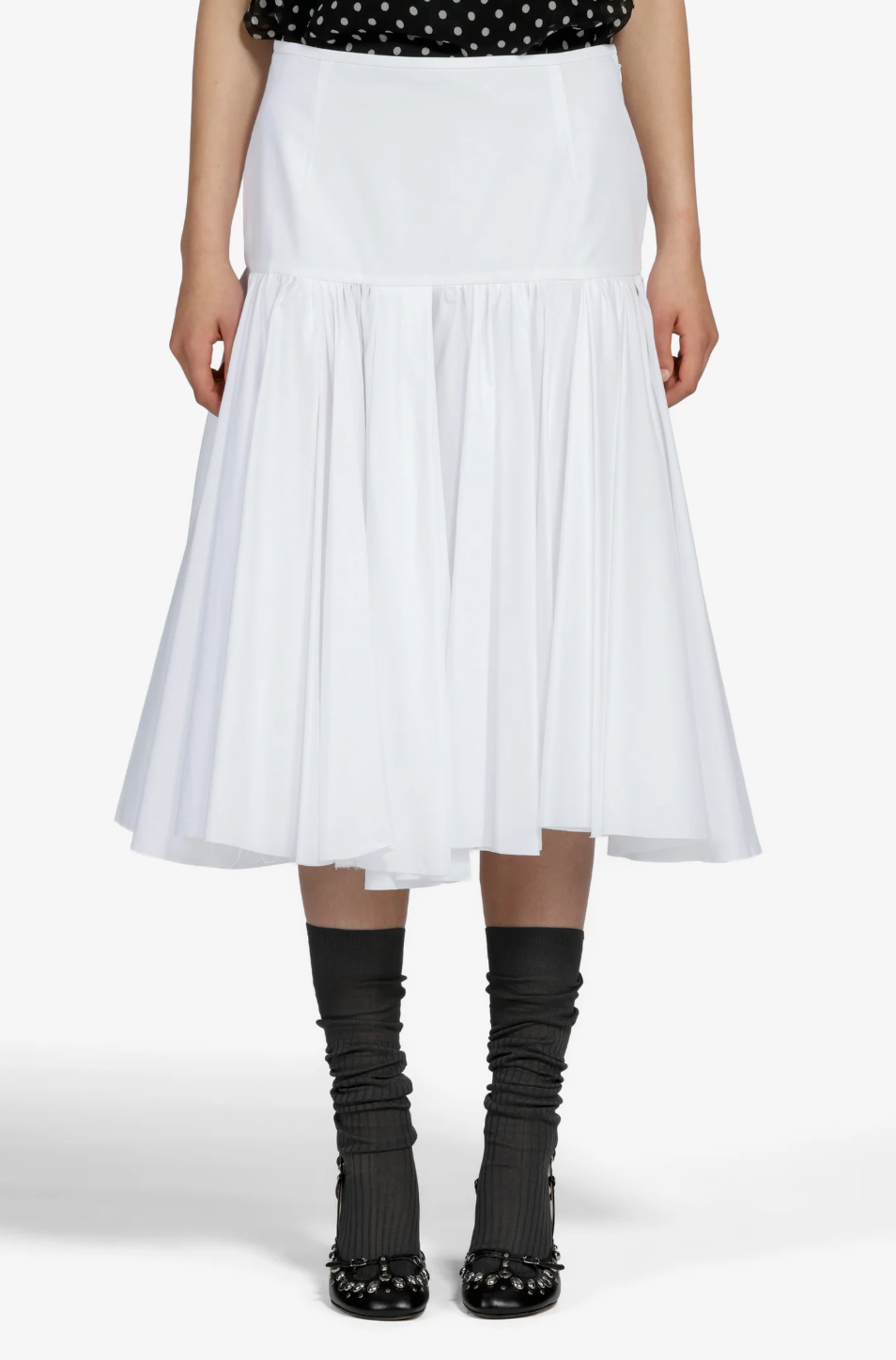 N°21 White Midi Skirt
