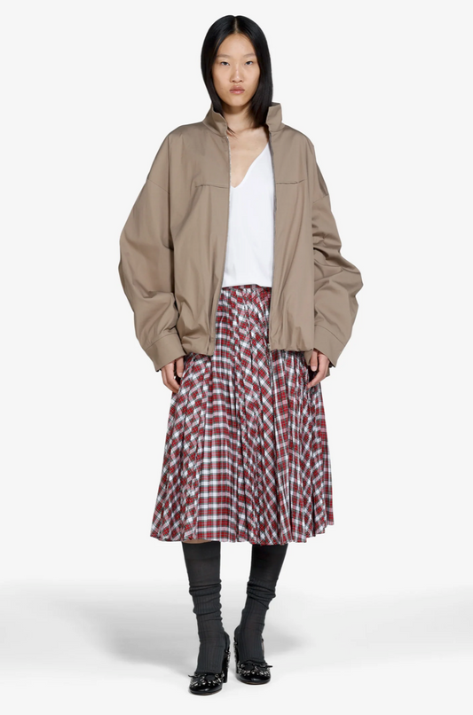 N°21 Red Checked Midi Skirt