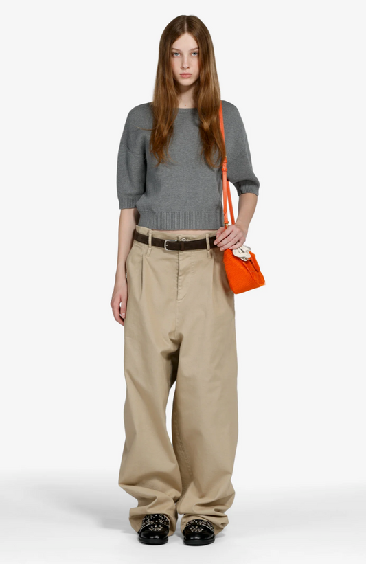 N°21 Wide Leg Beige Trousers