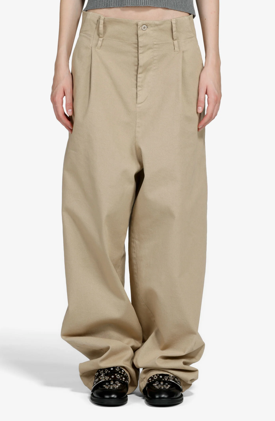 N°21 Wide Leg Beige Trousers