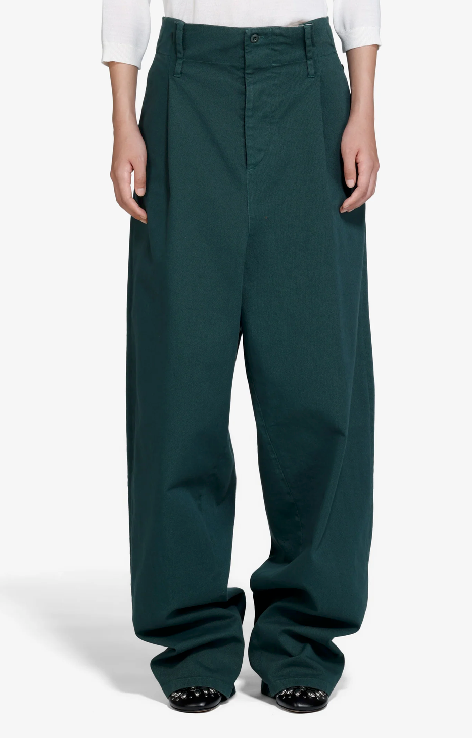 N°21 Wide Leg Green Trousers
