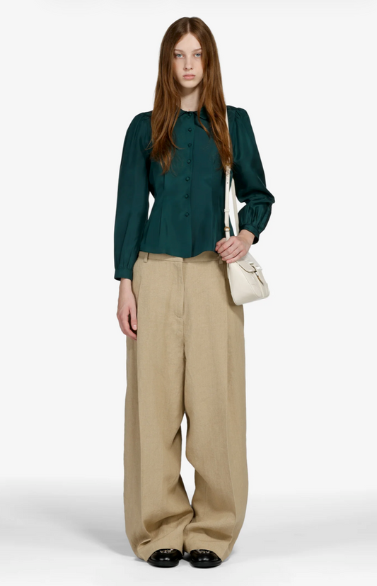 N°21 Beige Wide Leg Trousers