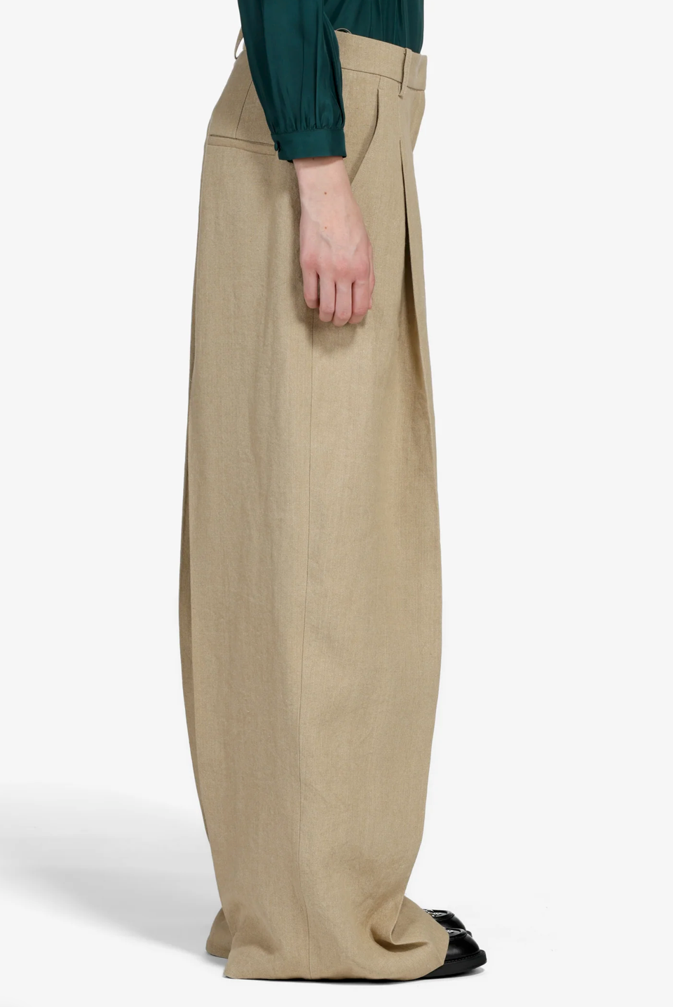 N°21 Beige Wide Leg Trousers