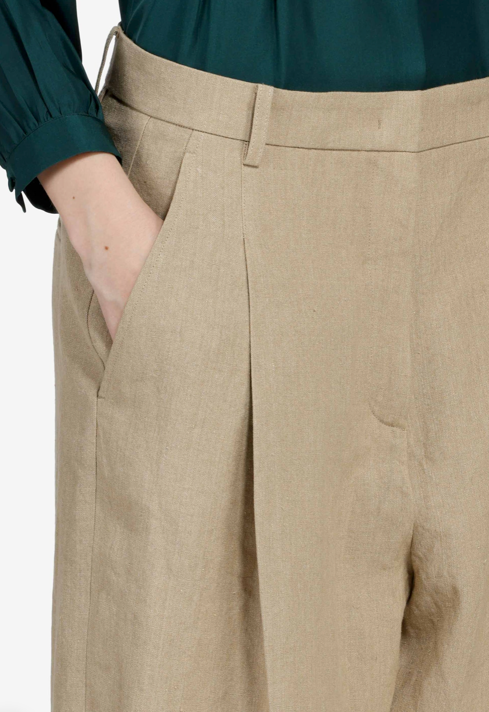 N°21 Beige Wide Leg Trousers