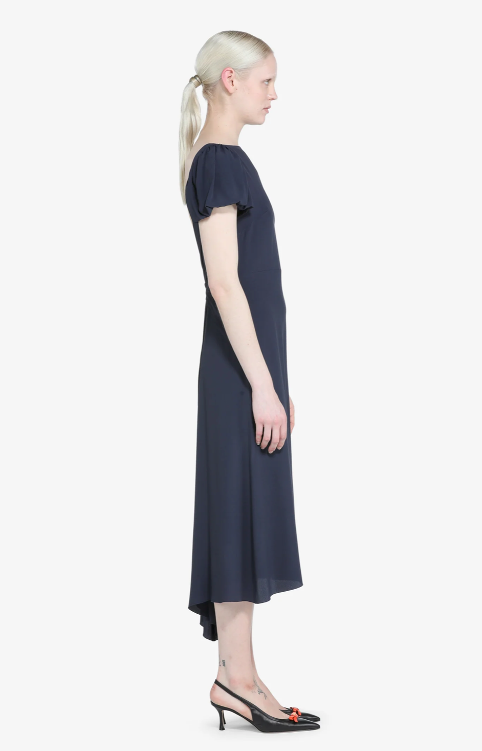N°21 Backless Navy Midi Dress