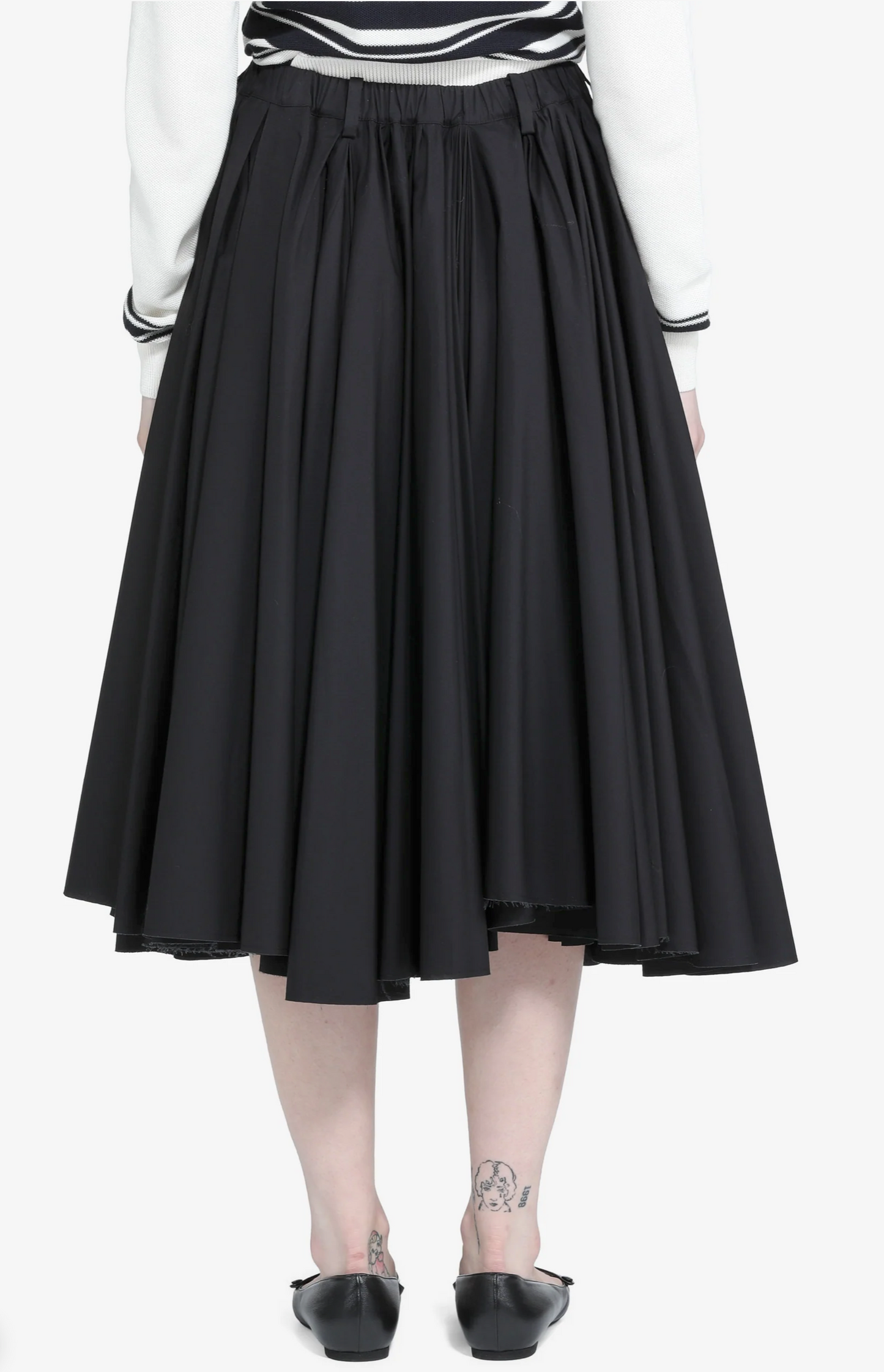N°21 Wide Black Midi Skirt