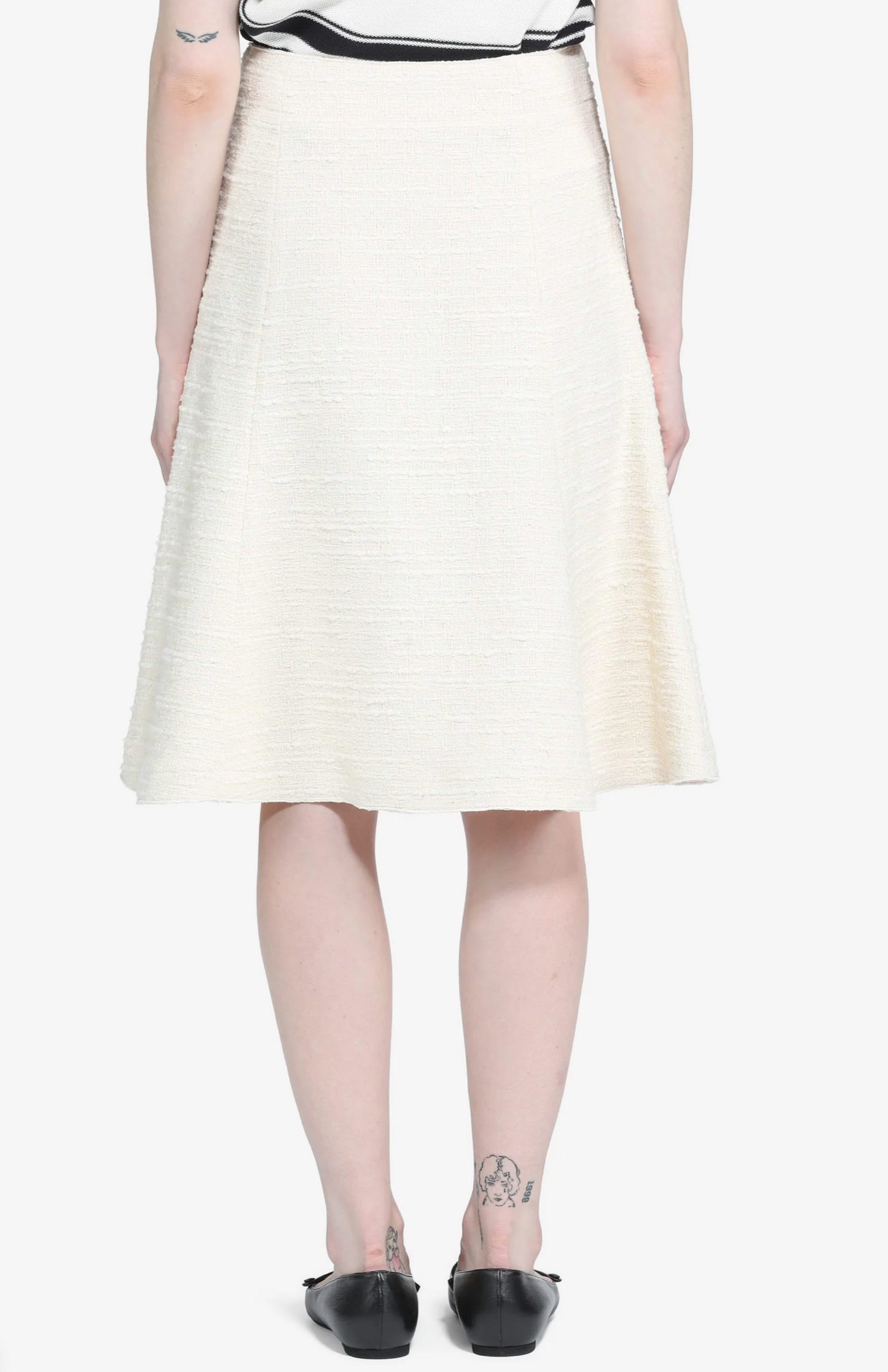 N°21 Cream Bouclé Skirt