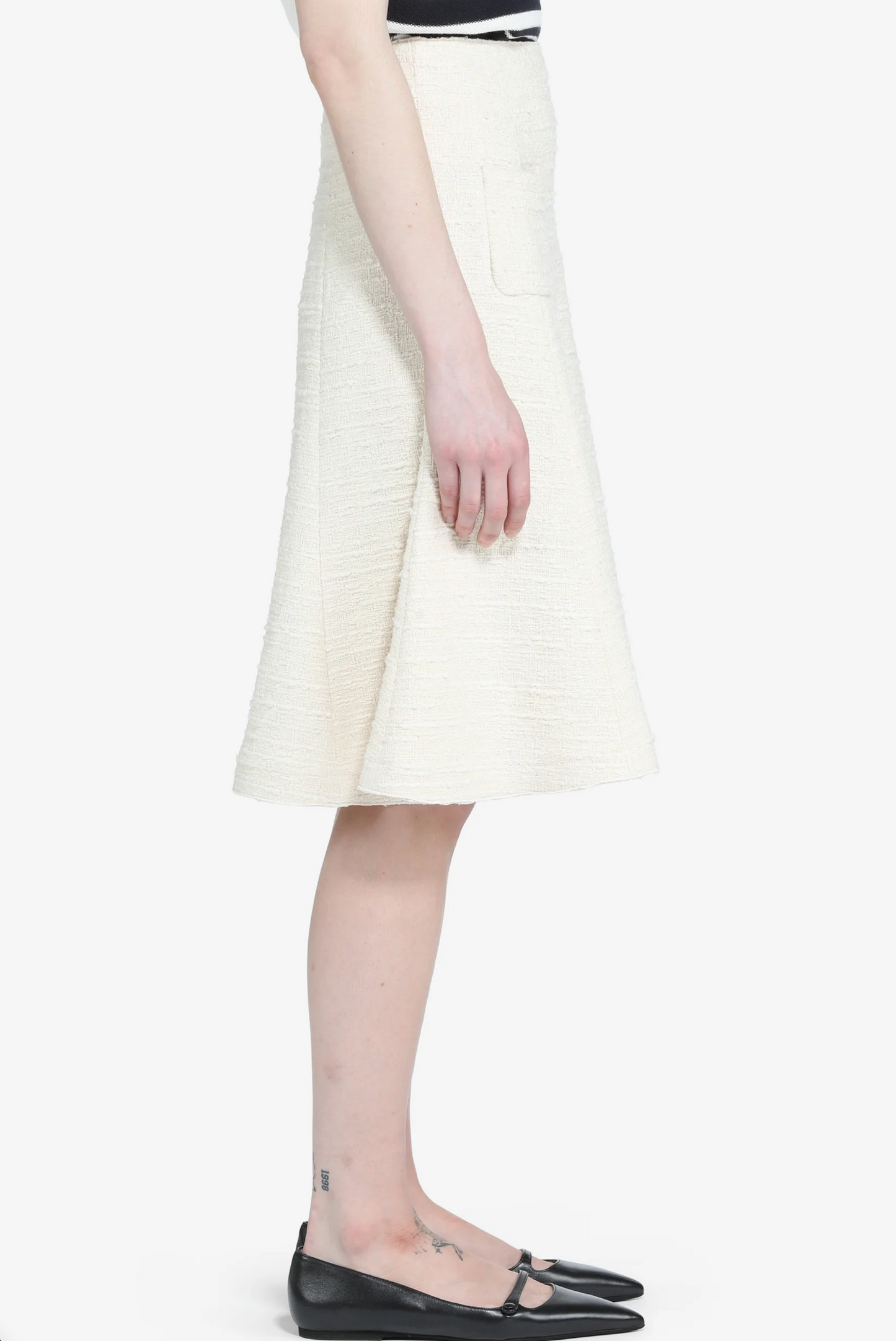 N°21 Cream Bouclé Skirt