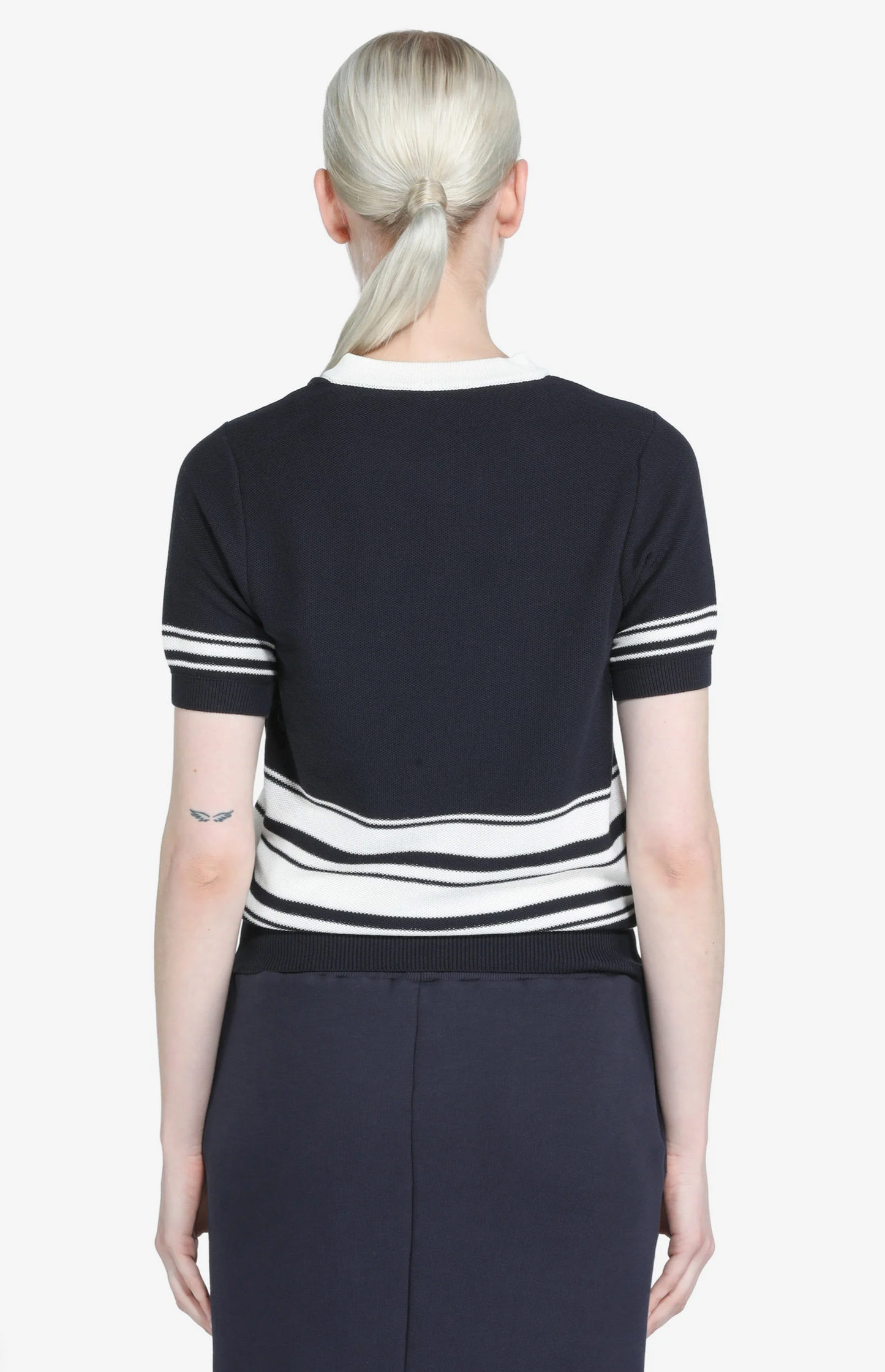 N°21 Navy Beige Knit Top