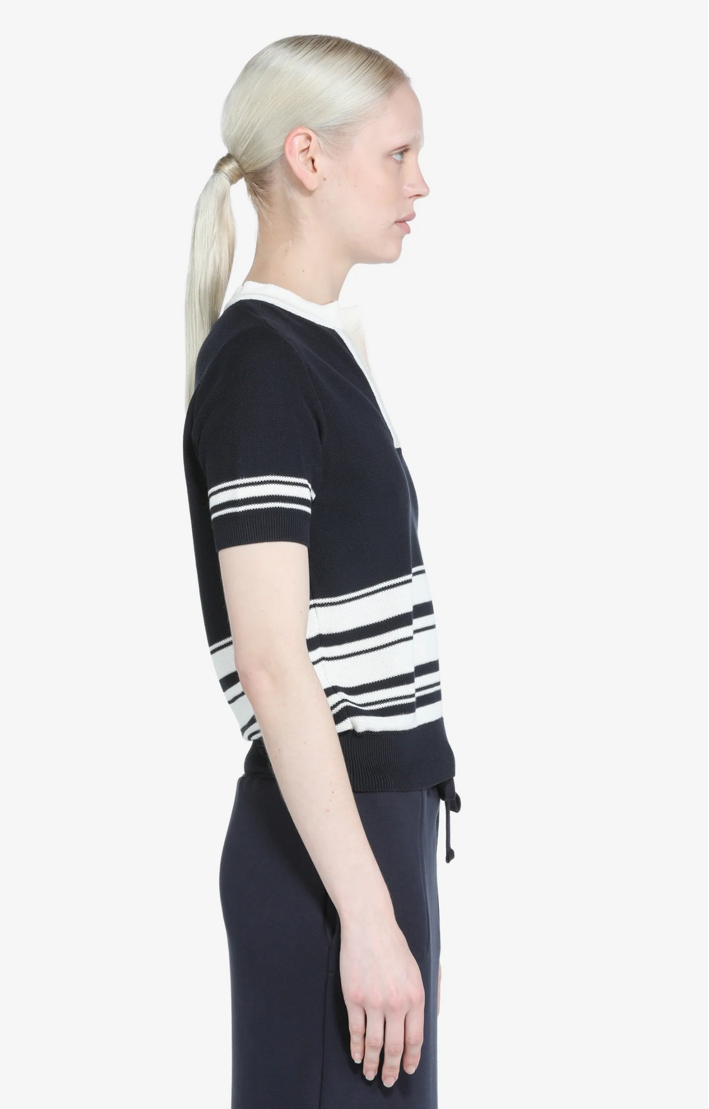 N°21 Navy Beige Knit Top