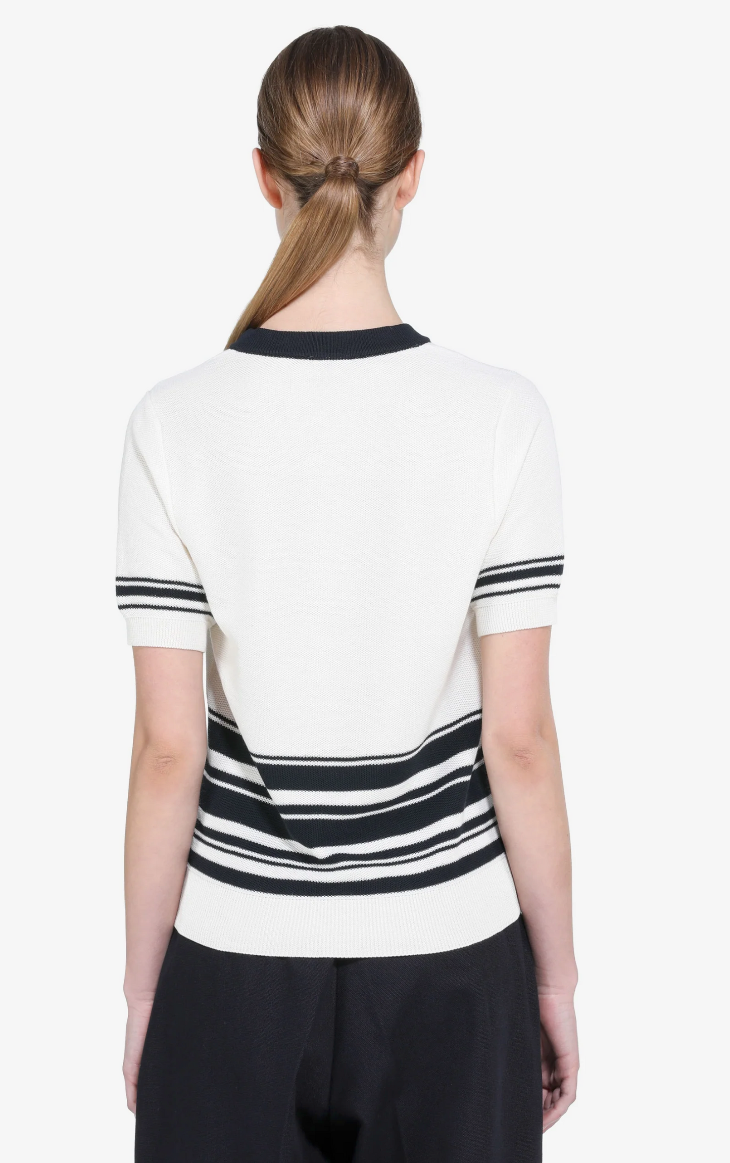 N°21 Cream Navy Top