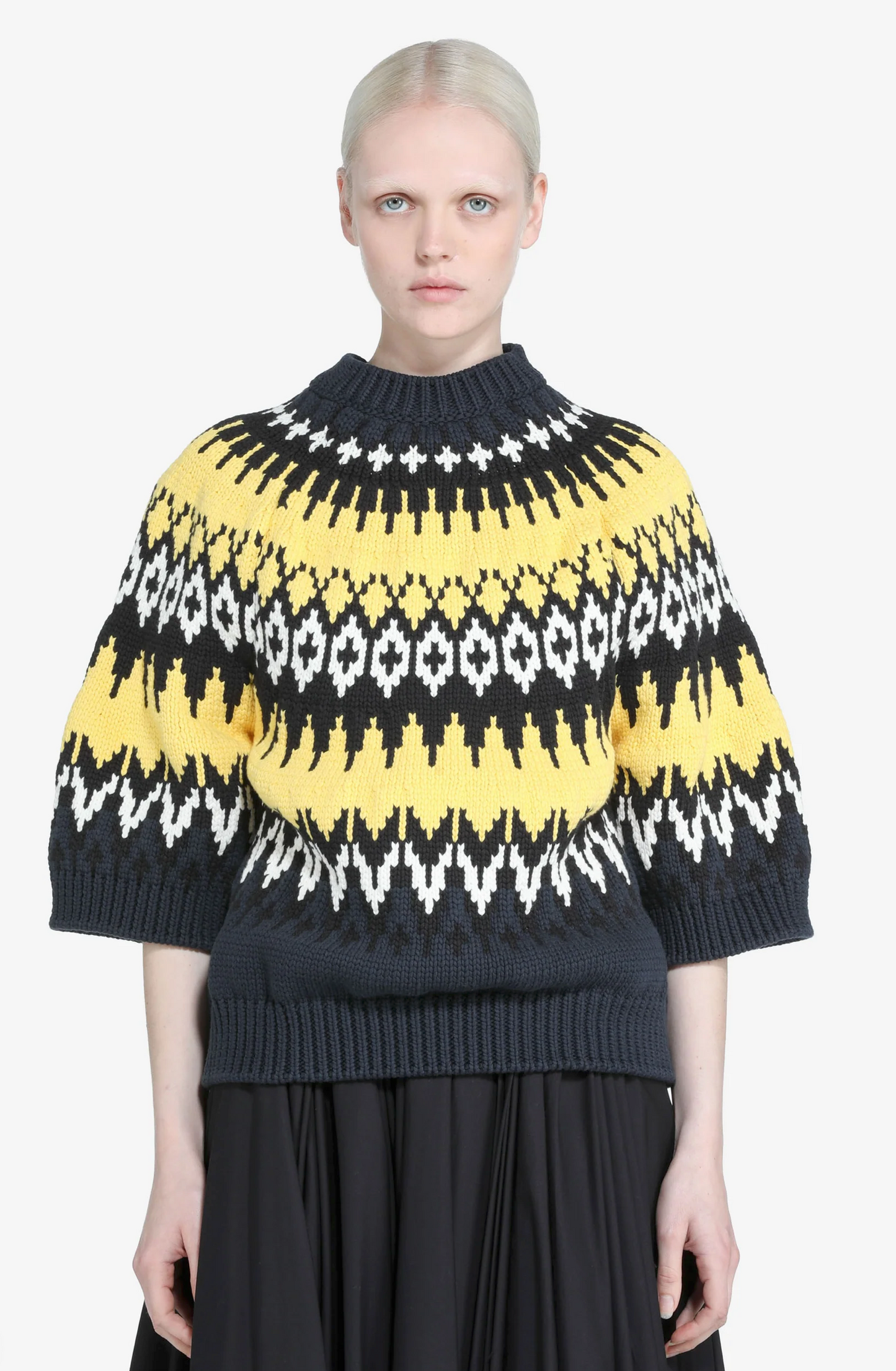 N°21 Yellow Pattern Knit Sweater