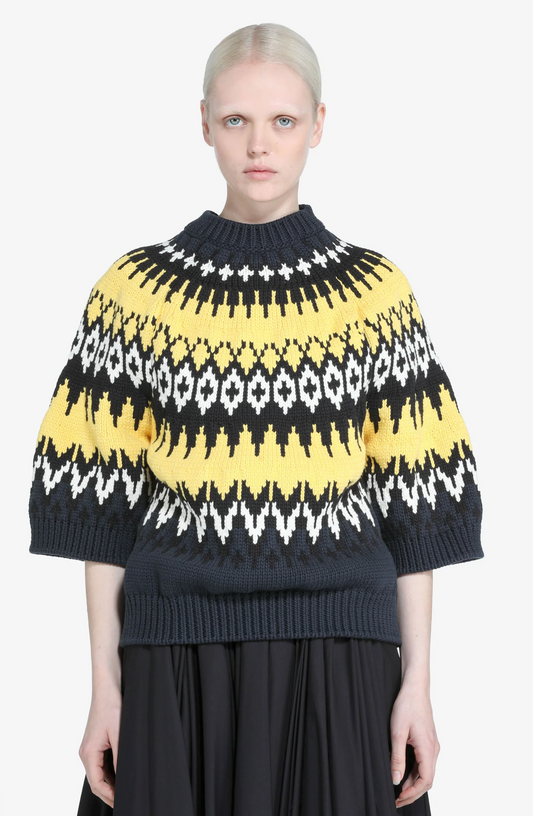 N°21 Yellow Pattern Knit Sweater