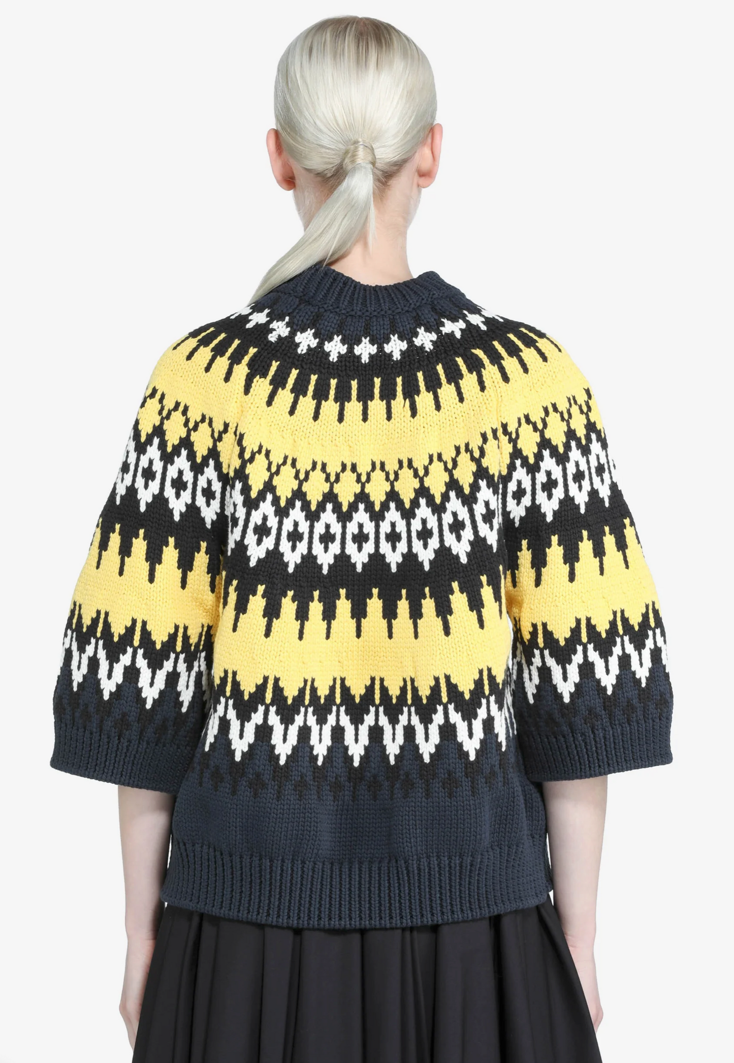 N°21 Yellow Pattern Knit Sweater
