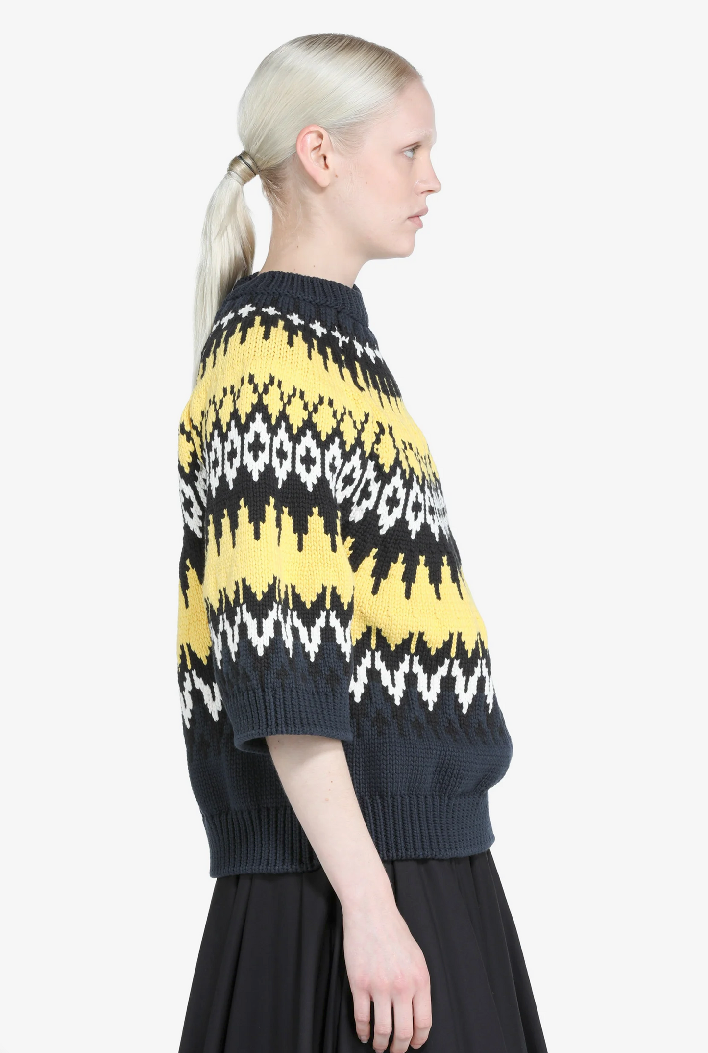 N°21 Yellow Pattern Knit Sweater