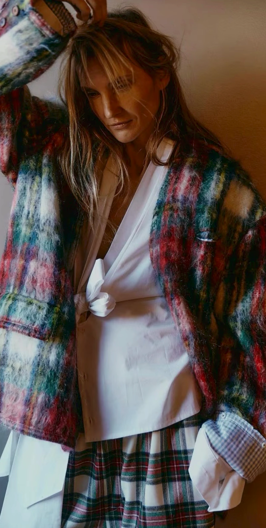 Maison Jejia Jonathan Red Check Coat