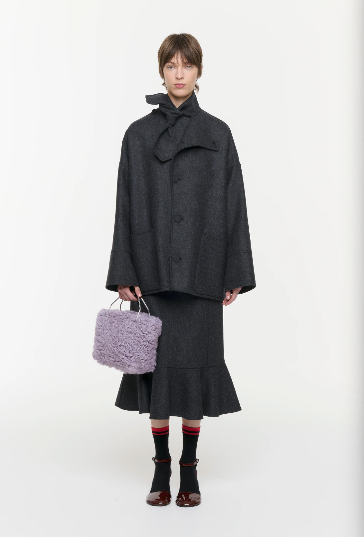 Plan C Wool Jacket Charcoal
